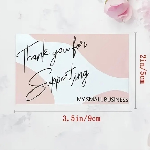50 Thank you cards for resellers or your small business. Business card size - Picture 3 of 13